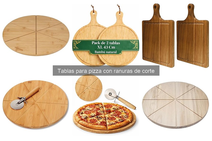 Alternativas a tablas para pizza con ranuras de corte