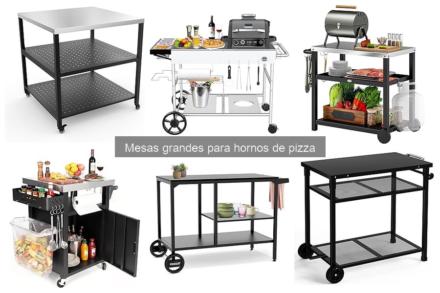 Cómo montar una mesa grande para horno de pizza en casa