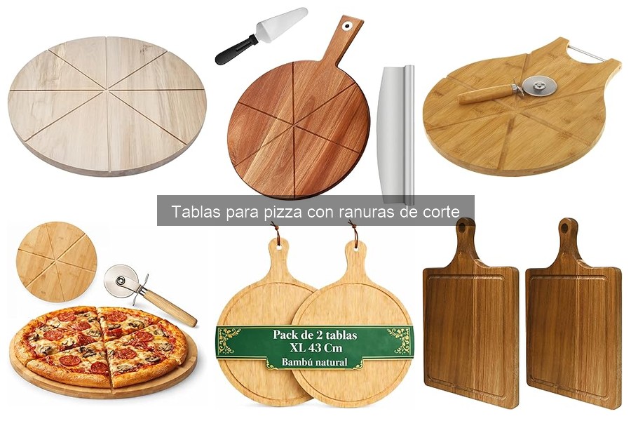 Comparativa de Materiales en Tablas para Pizza con Ranuras