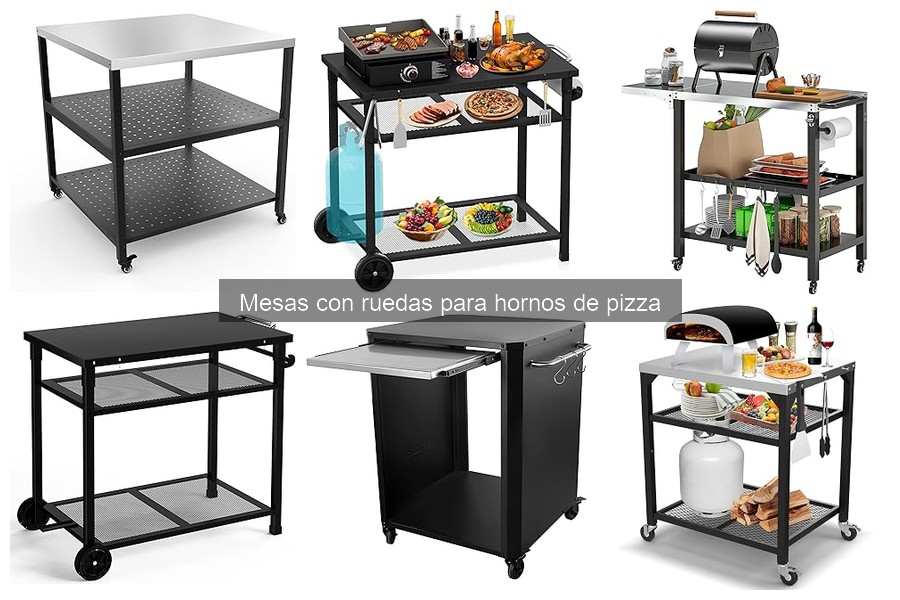 Comparativa de Mesas con Ruedas para Hornos de Pizza