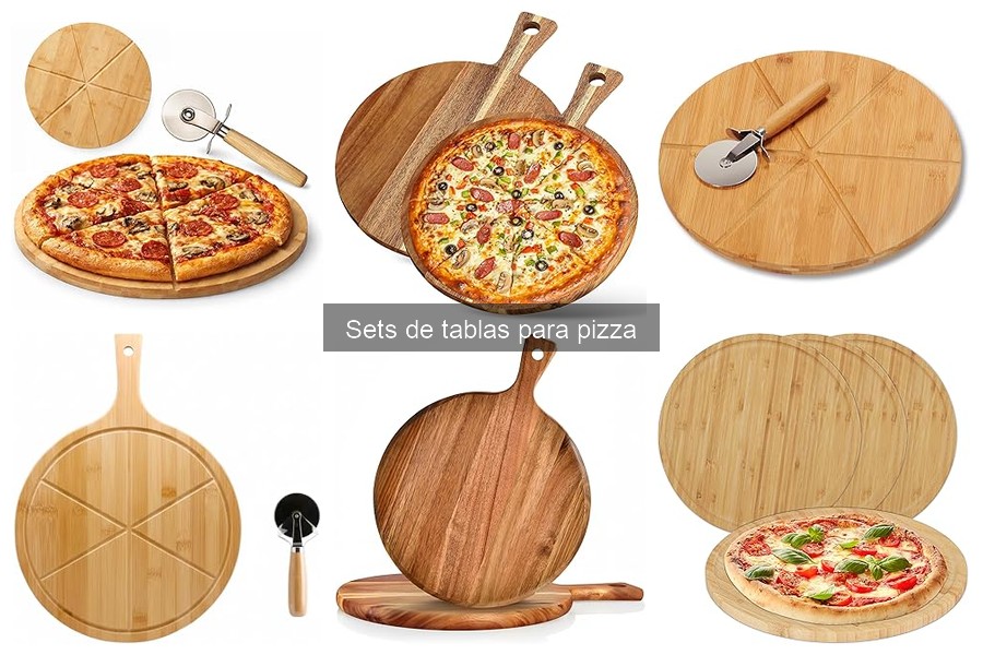 Comparativa de sets de tablas para pizza de diferentes marcas