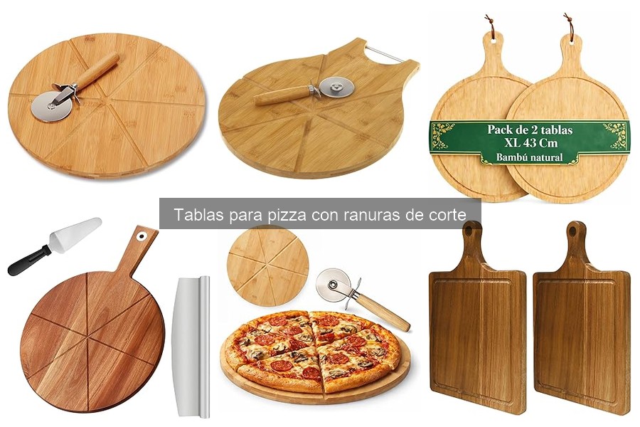 Comparativa: Tablas para pizza con y sin ranuras de corte