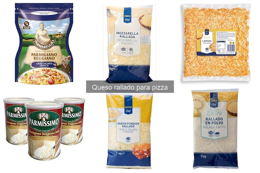 Composición nutricional del queso rallado para pizza