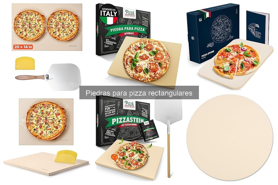 Mantenimiento y limpieza de piedras para pizza rectangulares