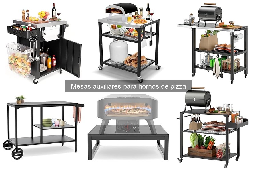 Mejores mesas auxiliares para hornos de pizza en casa
