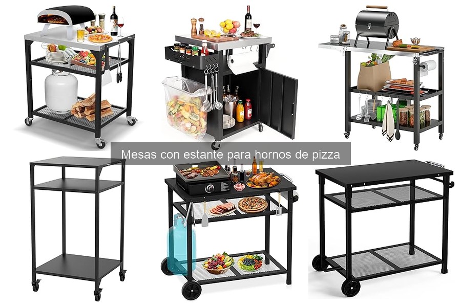 Mejores tiendas para comprar mesas con estante para hornos de pizza