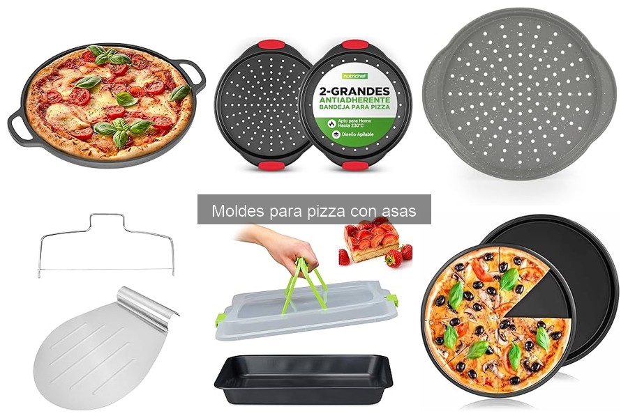 Moldes para pizza con asas ideales para cocinas pequeñas
