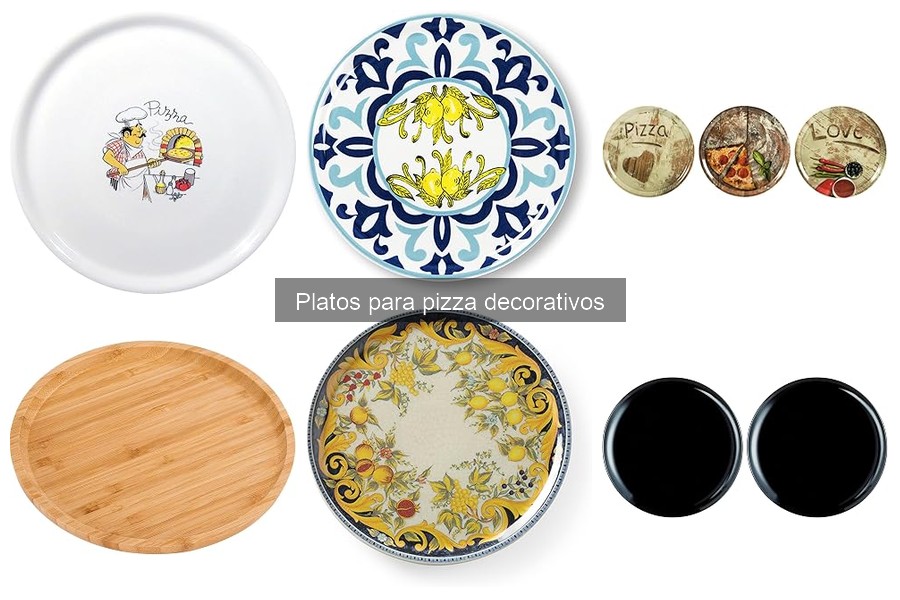 Platos decorativos para pizza: seguridad en el horno