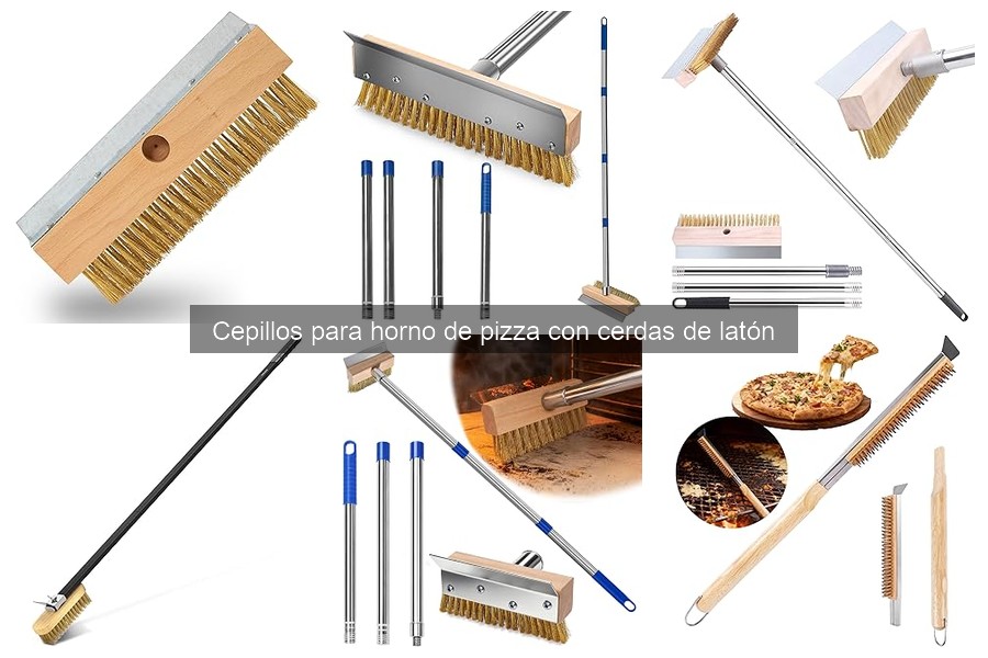 ¿Qué es un cepillo para horno de pizza con cerdas de latón?