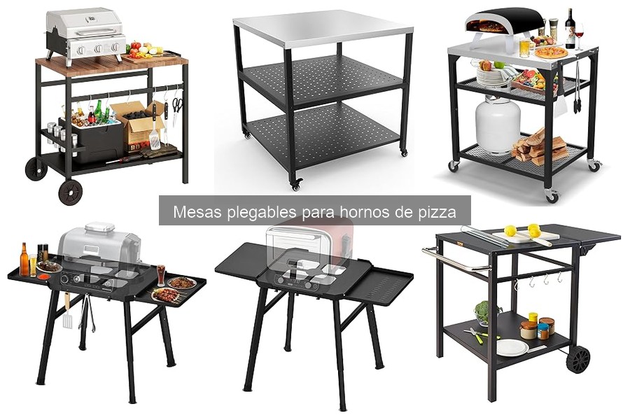 ¿Qué son las mesas plegables para hornos de pizza?