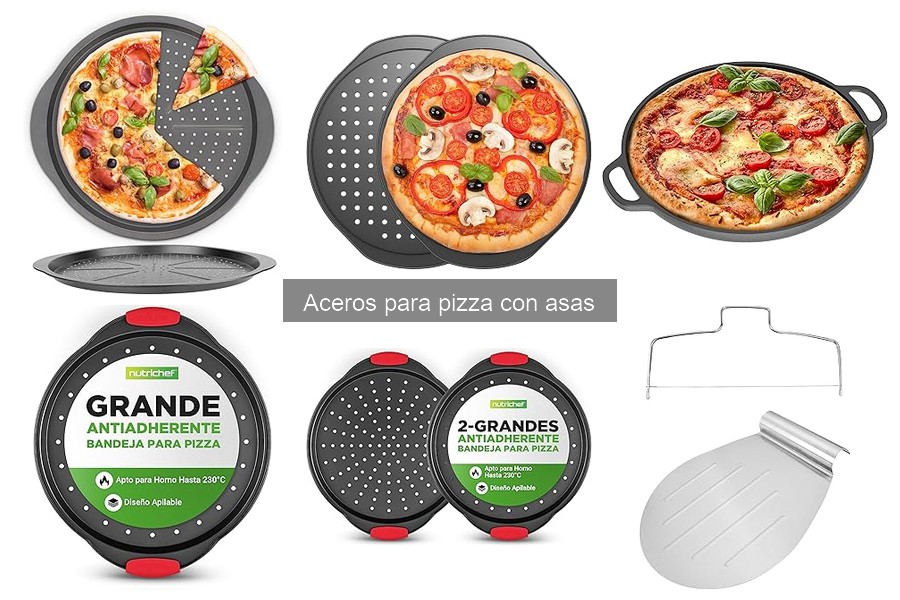 Recetas deliciosas para aceros para pizza con asas
